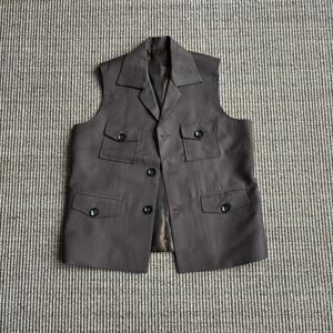 Vintage Custom Bespoke Tailored Vest Waistcoat Brown Paisley Lining Unisex Small